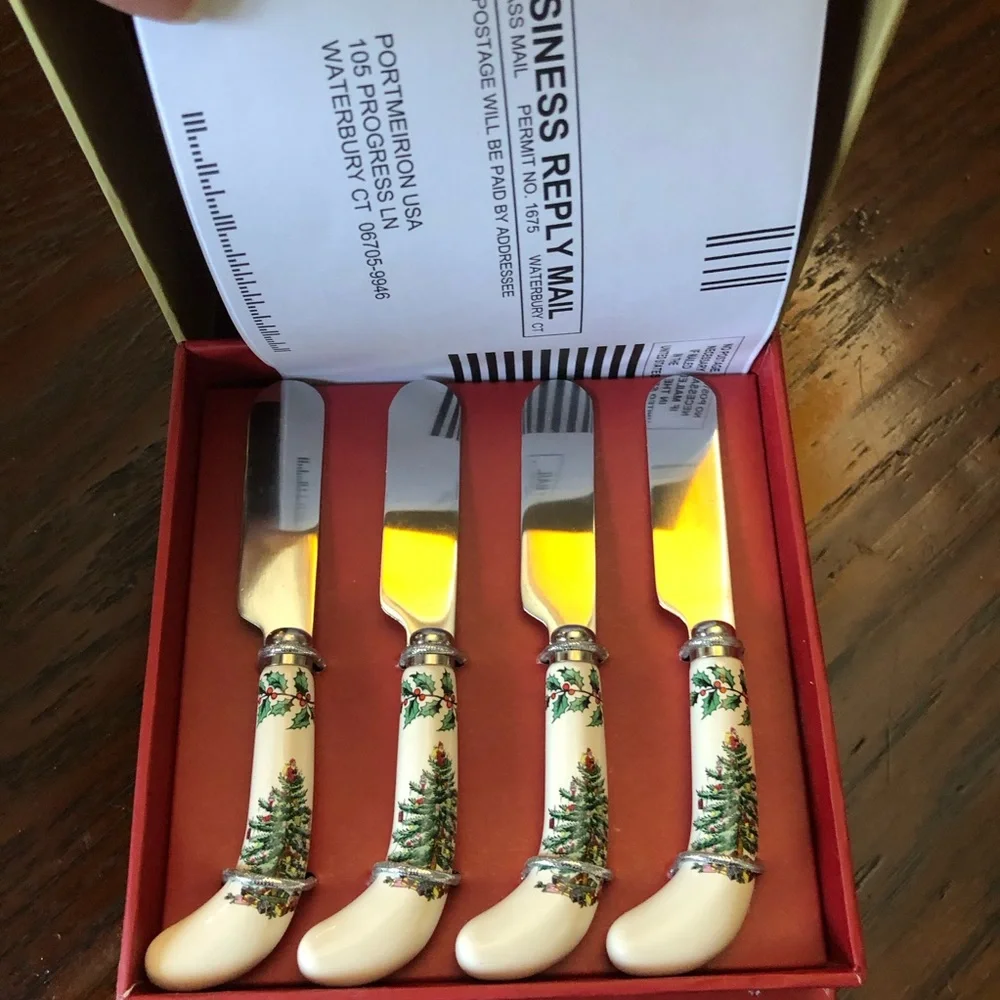 Spode Christmas Tree Spreaders Set of 4